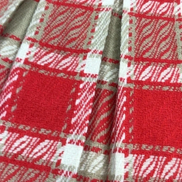 Vintage Bobbie Brooks red/tan pleated plaid  skirt​ - Picture 4 of 5